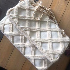 Oversized Quilted Boho Chain Shoulder Bag